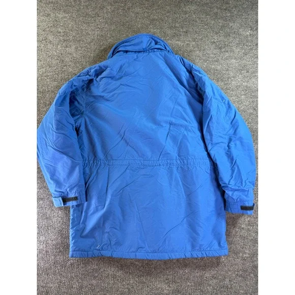 Vintage LL Bean Parka Jacket Mens Large Tall Blue Fleece Lined Utility Gorpcore